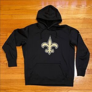 Nike NFL New Orlean Saints Black Pullover Hoodie Dri-Fit Unisex